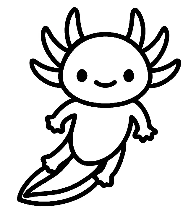 Axolotl Para Colorear 2