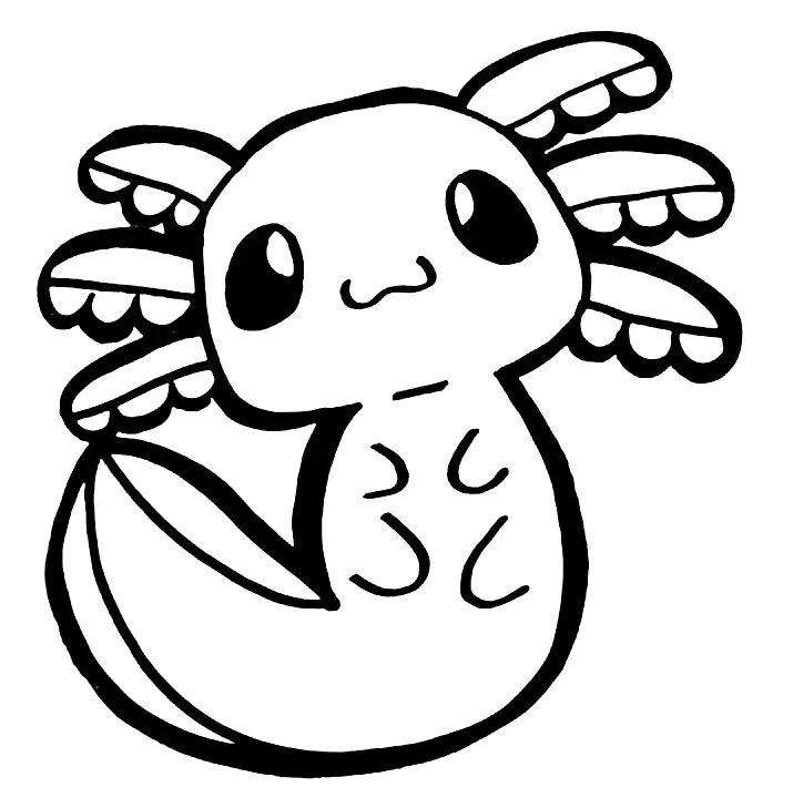 Axolotl Para Colorear 3