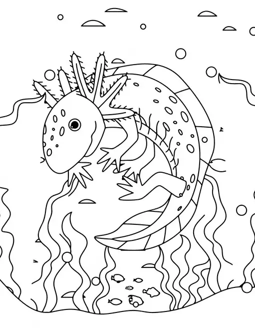 Axolotl Para Colorear 37
