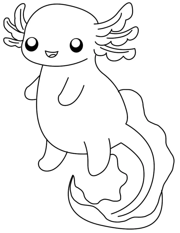Axolotl Para Colorear 42