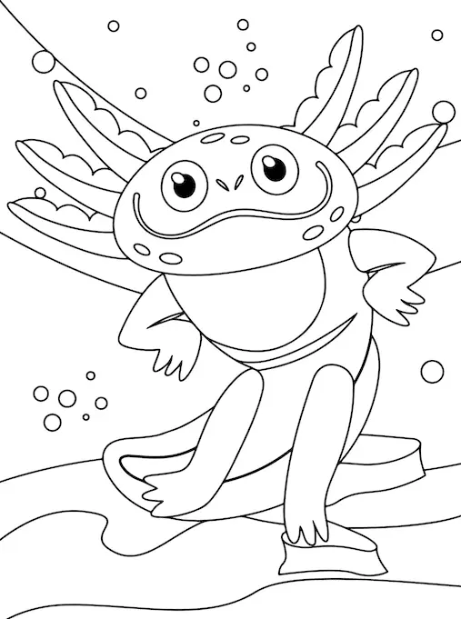 Axolotl Para Colorear 46