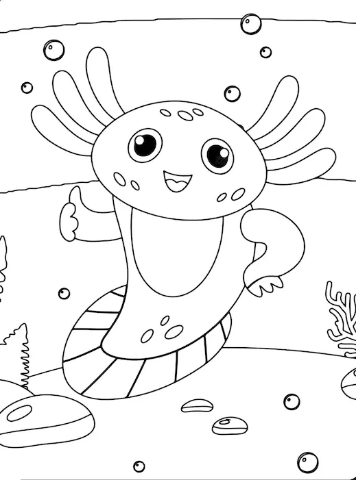 Axolotl Para Colorear 50