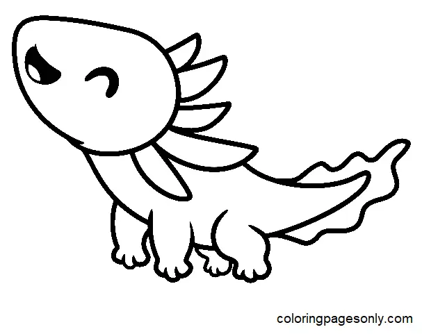 Axolotl Para Colorear 7