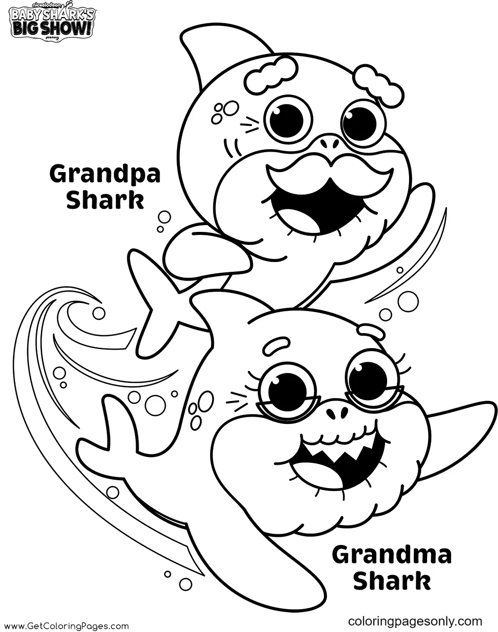 Baby Shark Para Colorear 24