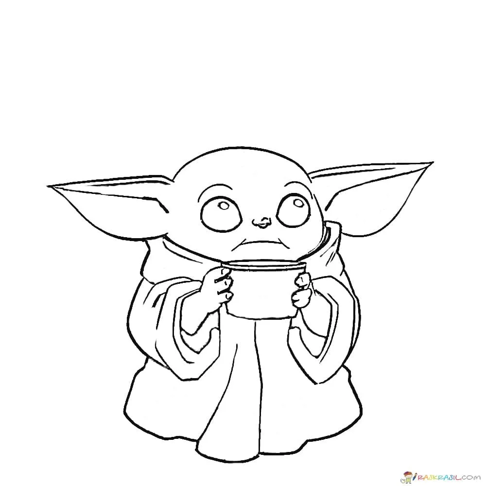 Baby Yoda Coloring Pages 11