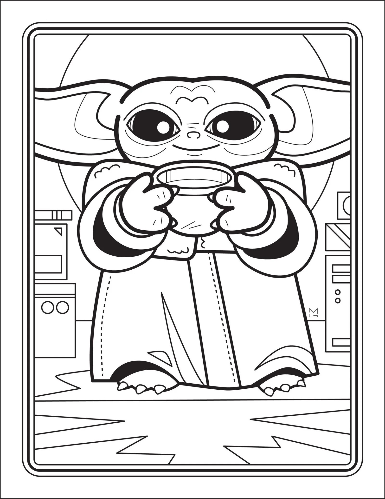 Baby Yoda Coloring Pages 14