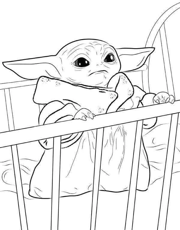 Baby Yoda Coloring Pages 15