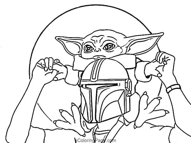 Baby Yoda Coloring Pages 17