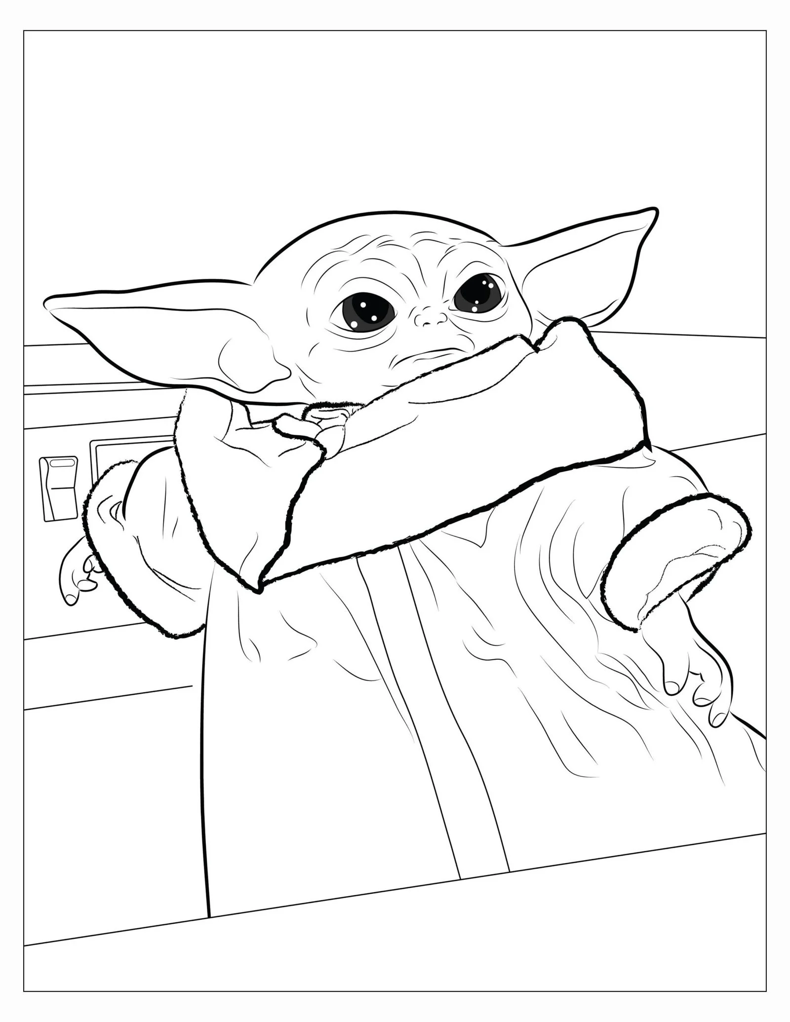 Baby Yoda Coloring Pages 19