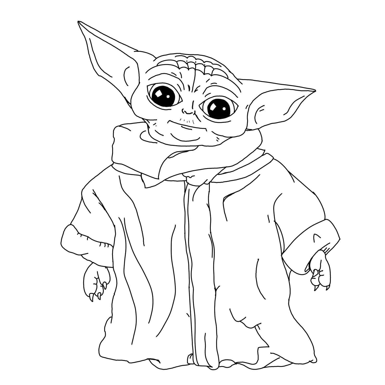 Baby Yoda Coloring Pages 22