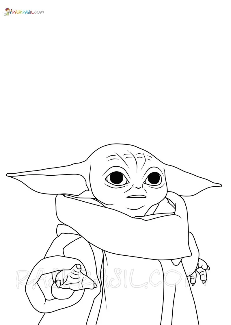 Baby Yoda Coloring Pages 24