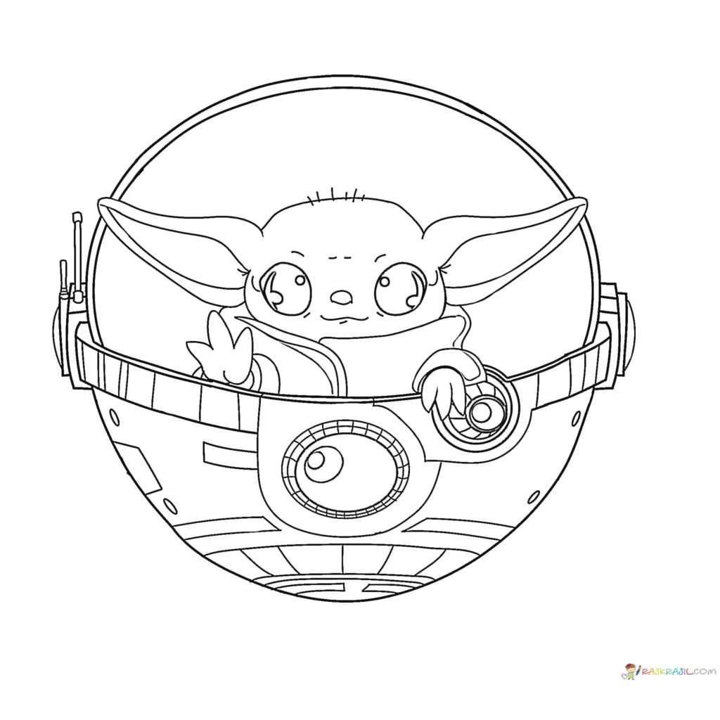 Baby Yoda Coloring Pages 27