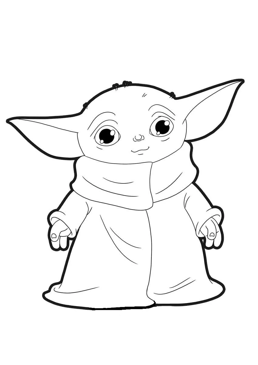 Baby Yoda Coloring Pages 3