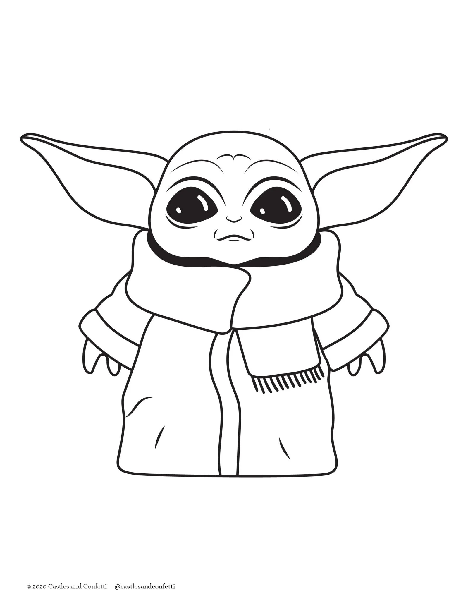 Baby Yoda Coloring Pages 32