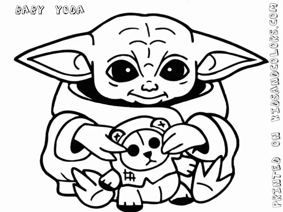 Baby Yoda Coloring Pages 33