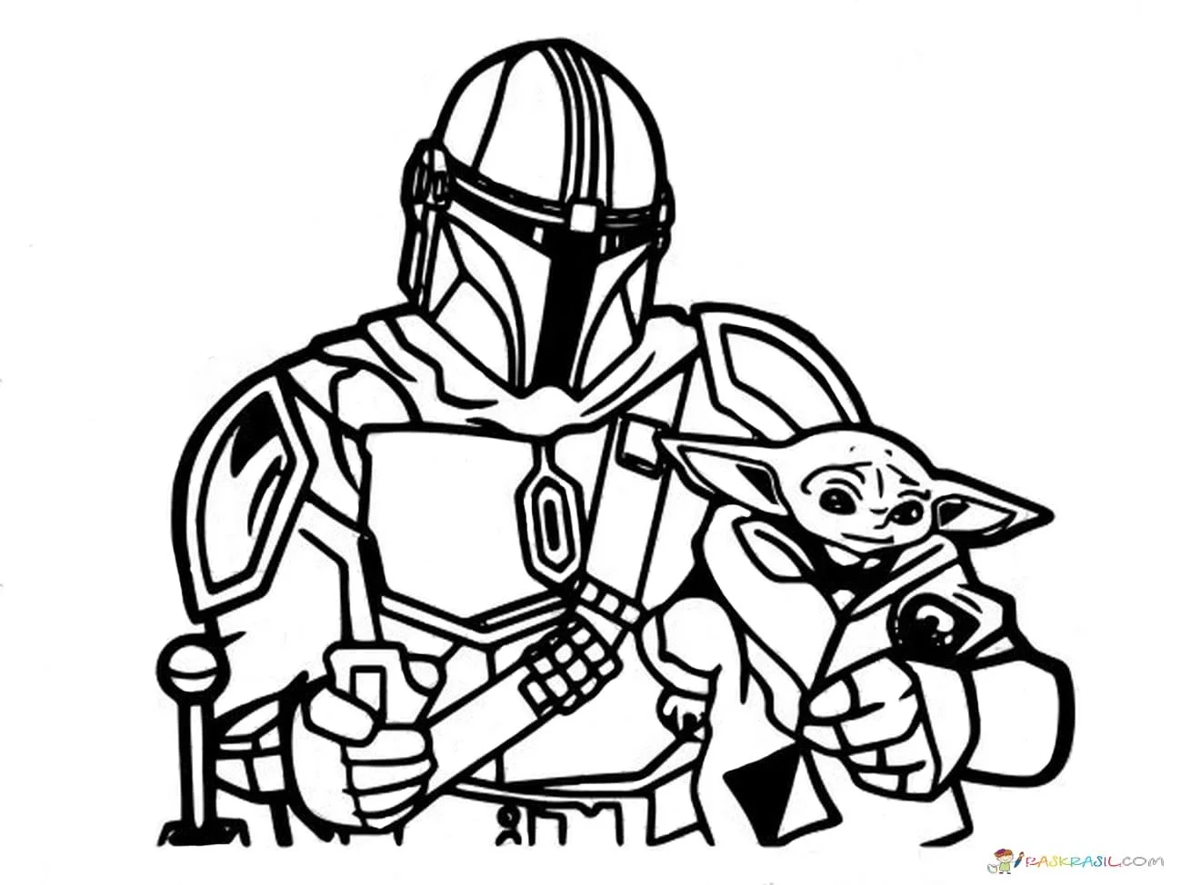 Baby Yoda Coloring Pages 4