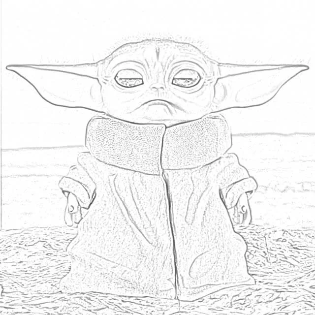 Baby Yoda Coloring Pages 6