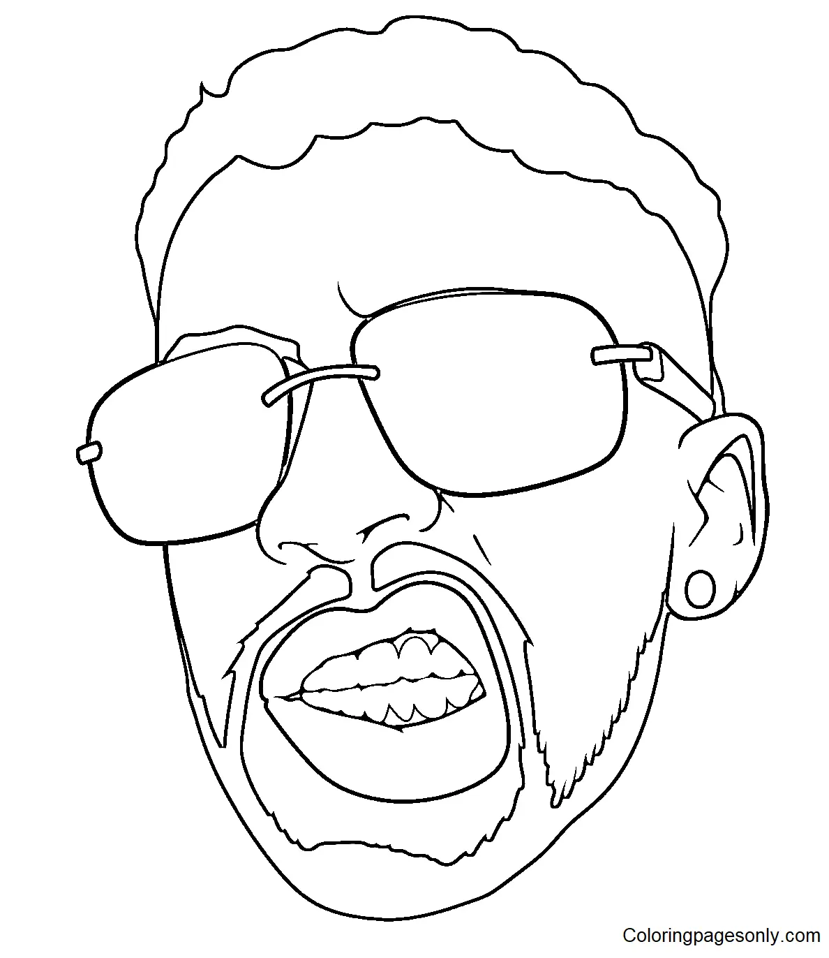 Bad Bunny Coloring Pages 10