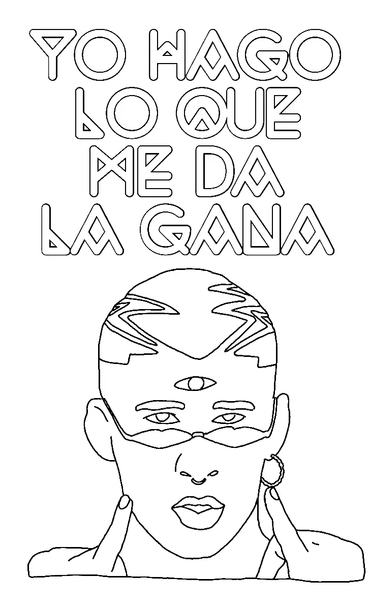 Bad Bunny Coloring Pages 24
