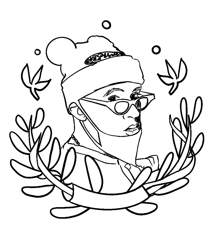 Bad Bunny Coloring Pages 26