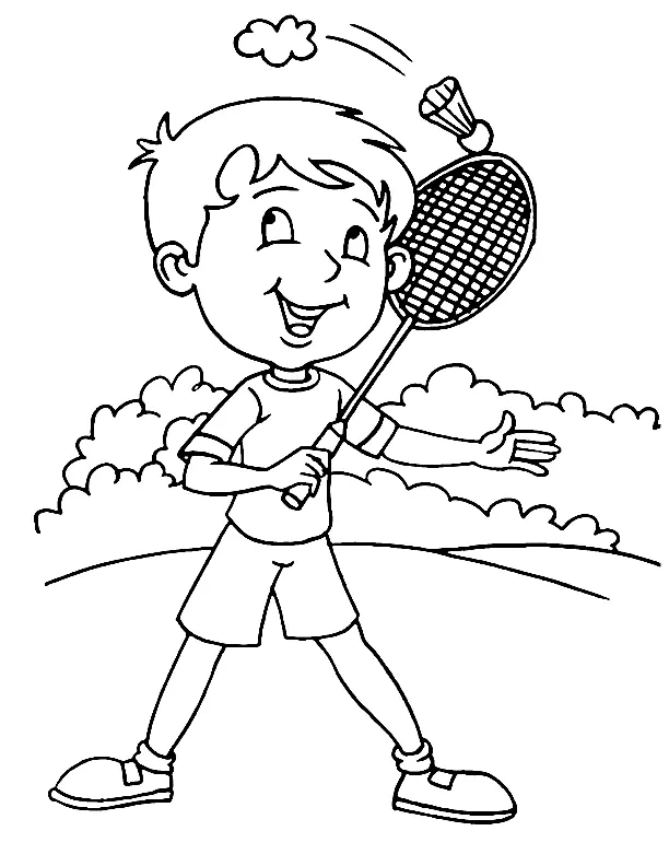 Badminton Para Colorear 2