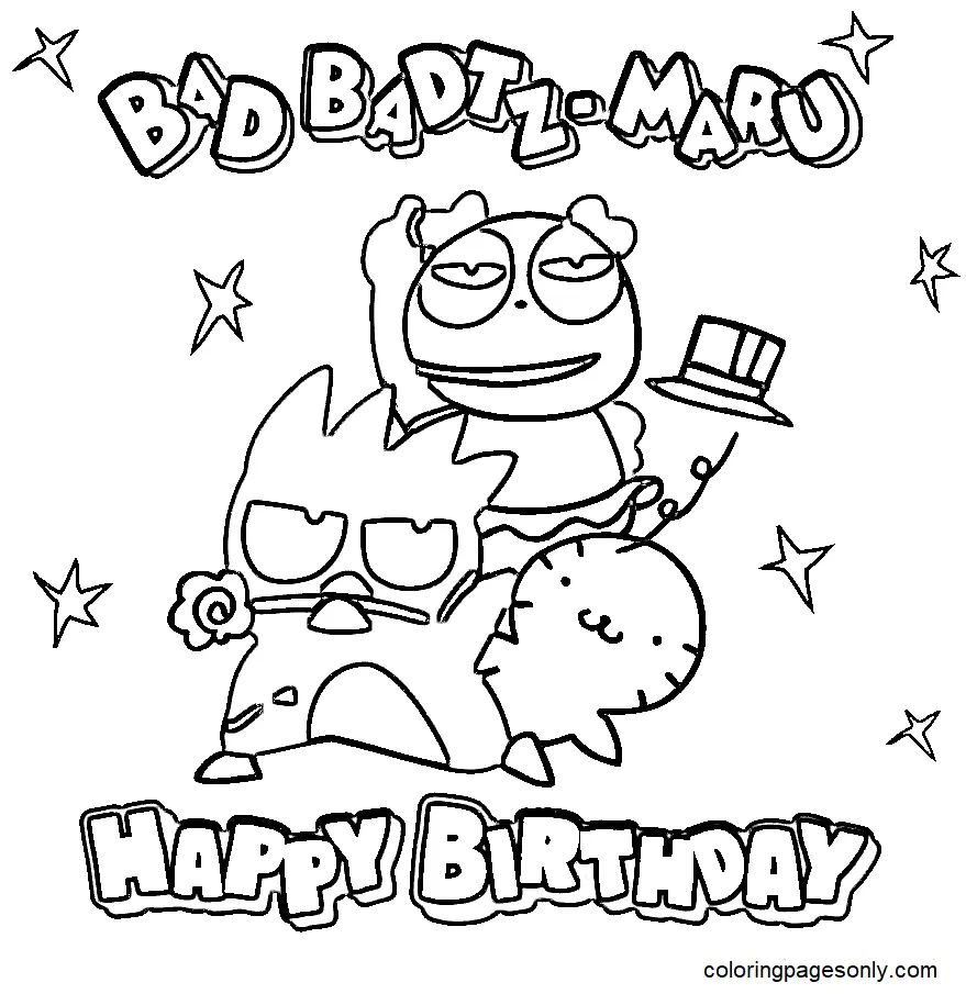 Badtz Maru Coloring Pages 15