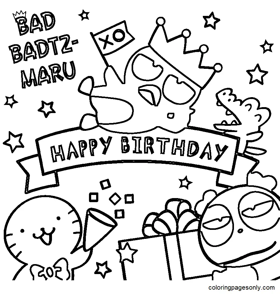 Badtz Maru Coloring Pages 9