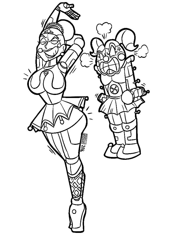 Ballora Para Colorear 4