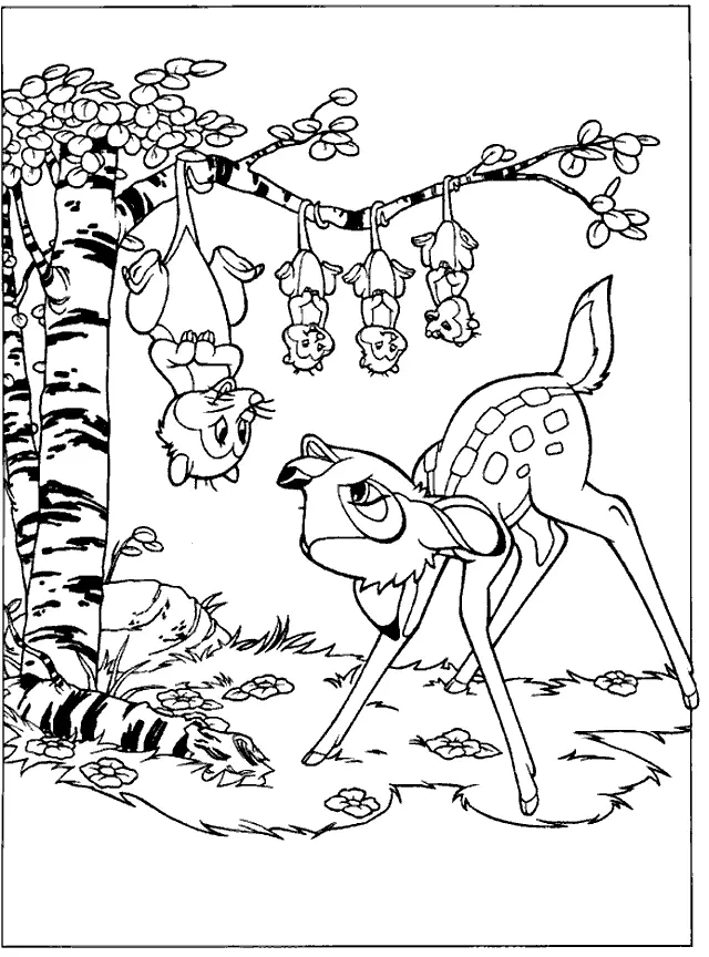 Bambi Coloring Pages 17