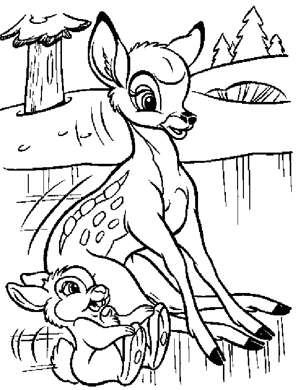 Bambi Coloring Pages 37