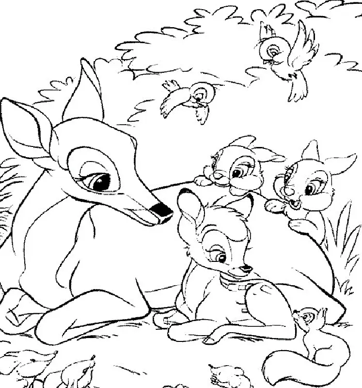 Bambi Coloring Pages 4