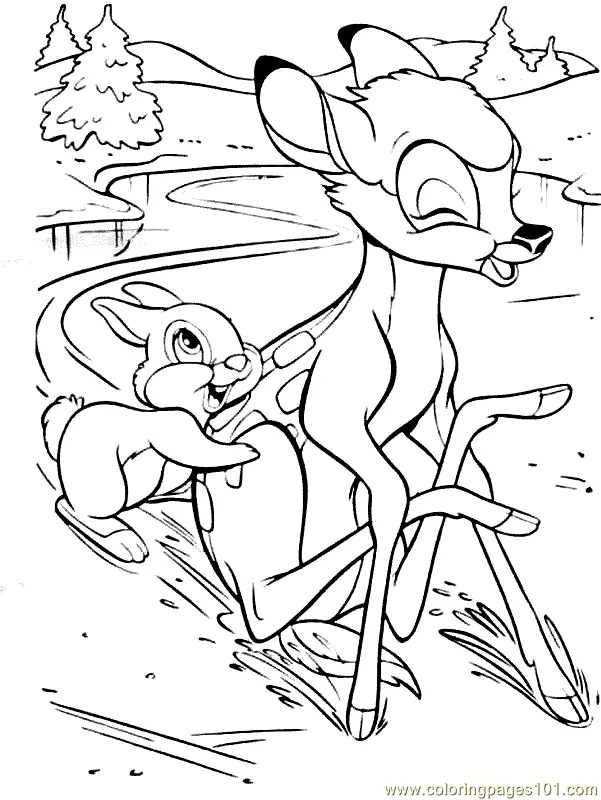 Bambi Coloring Pages 42