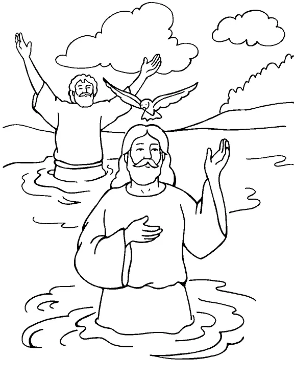 Baptism Coloring Pages 21