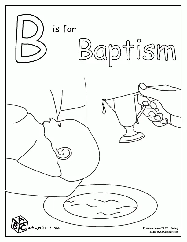 Baptism Coloring Pages 5