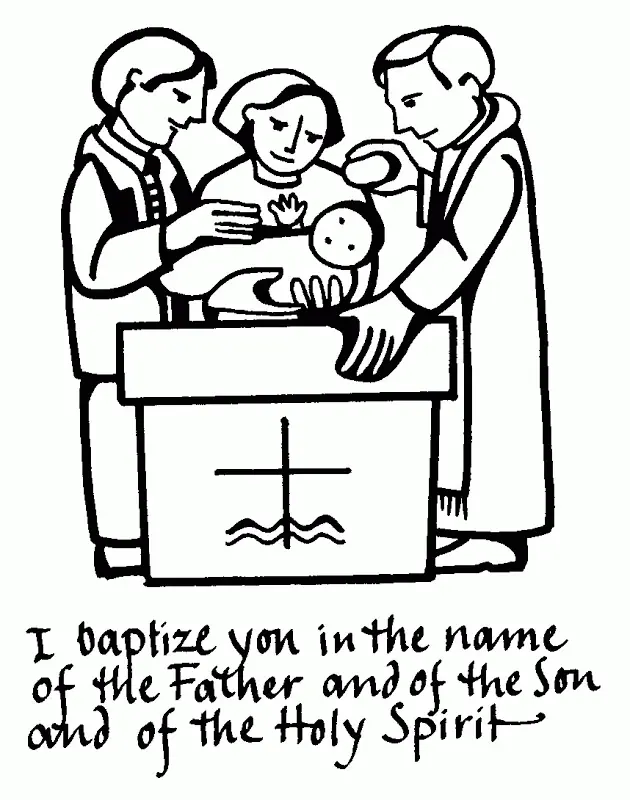 Baptism Coloring Pages 7