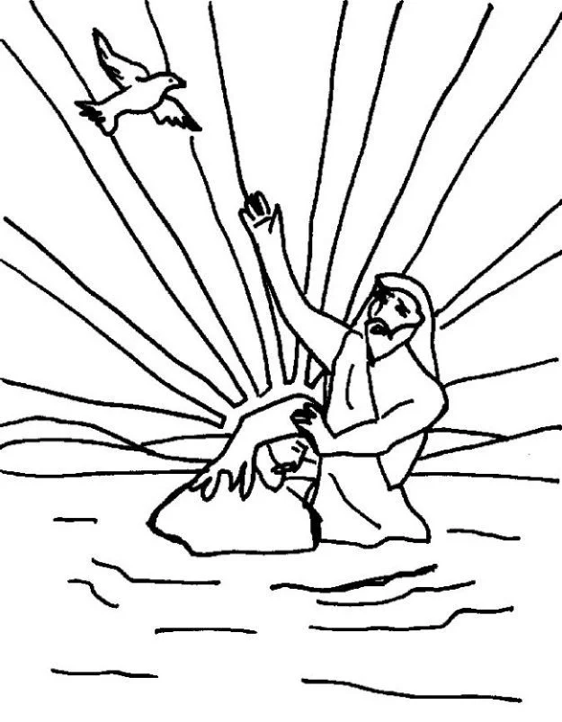 Baptism Coloring Pages 8
