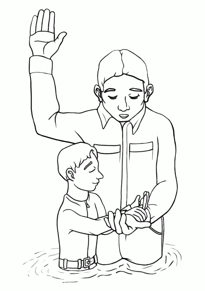 Baptism Coloring Pages 9