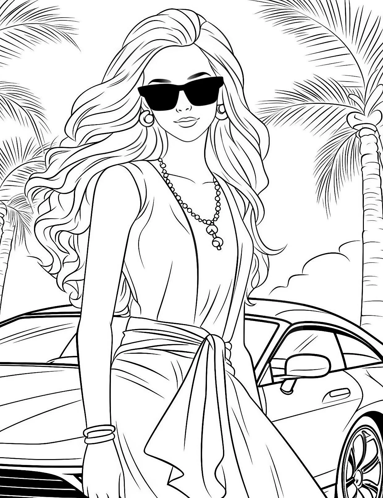 Barbie Coche Para Colorear 16