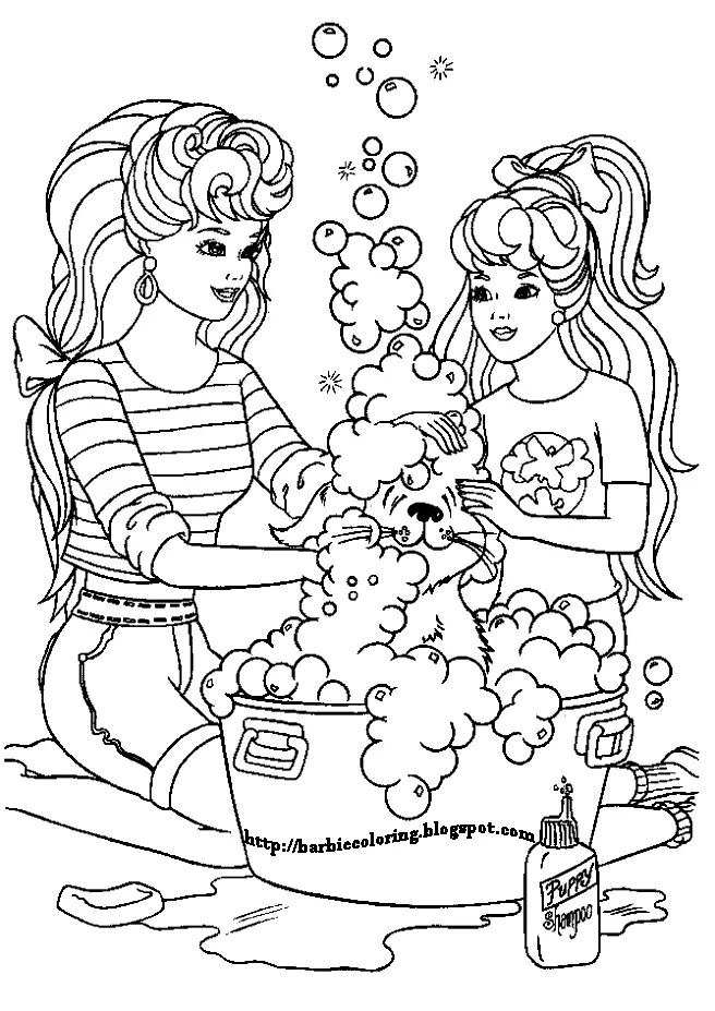 Barbie Navidad Para Colorear
