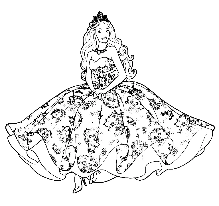 Barbie Para Colorear 1