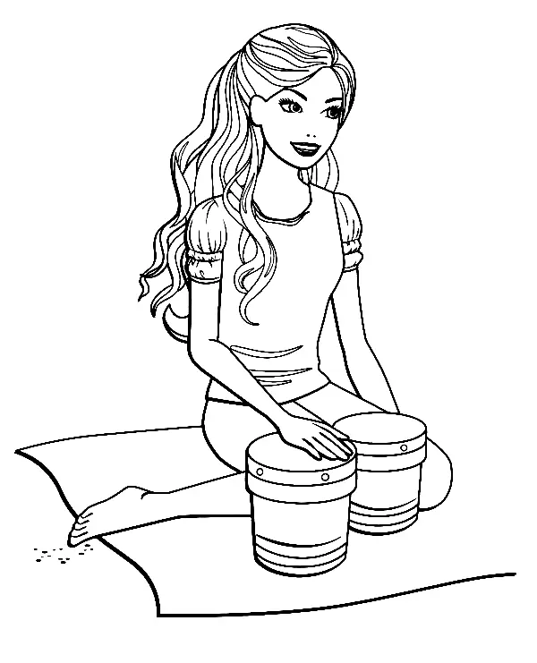 Barbie Para Colorear