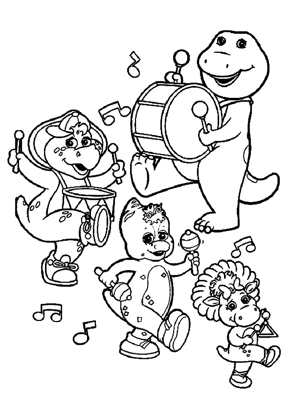Barney and Friends Coloring Pages 15