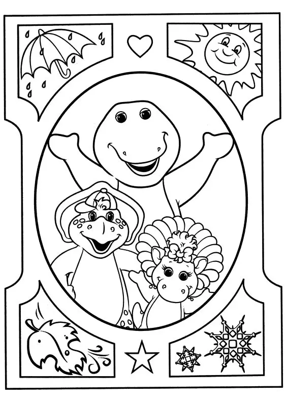 Barney and Friends Coloring Pages 36