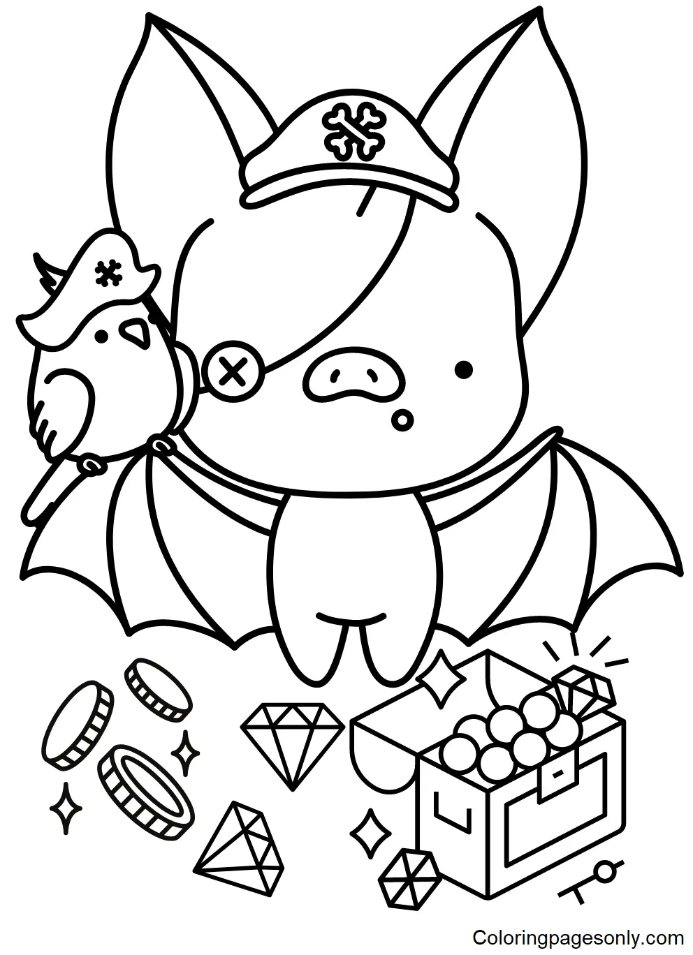 Desenhos de Morcegos Para Colorir 13