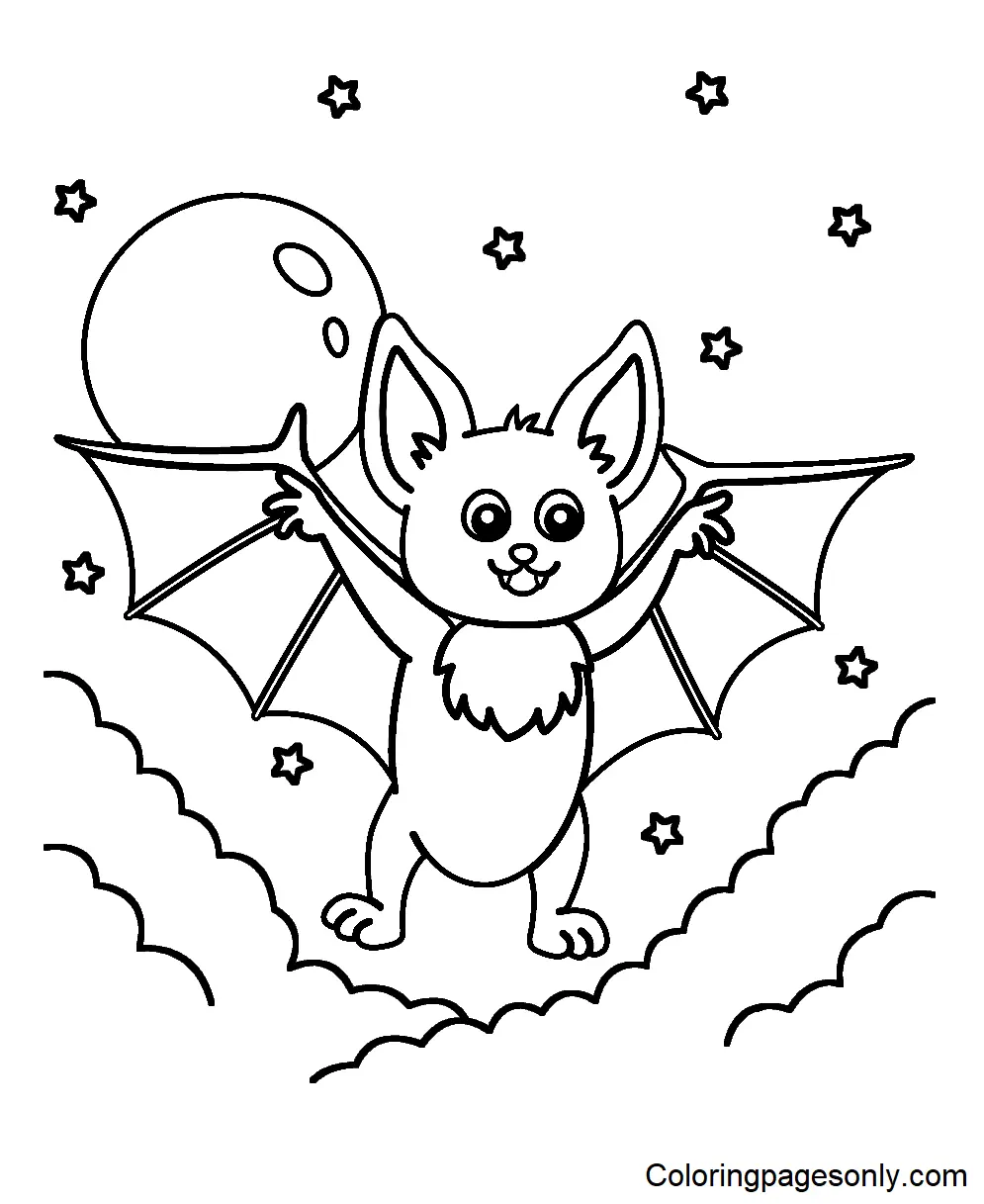 Desenhos de Morcegos Para Colorir 2