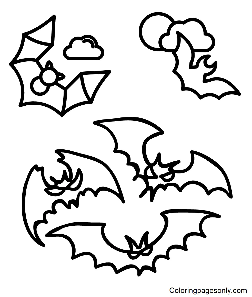 Desenhos de Morcegos Para Colorir 31