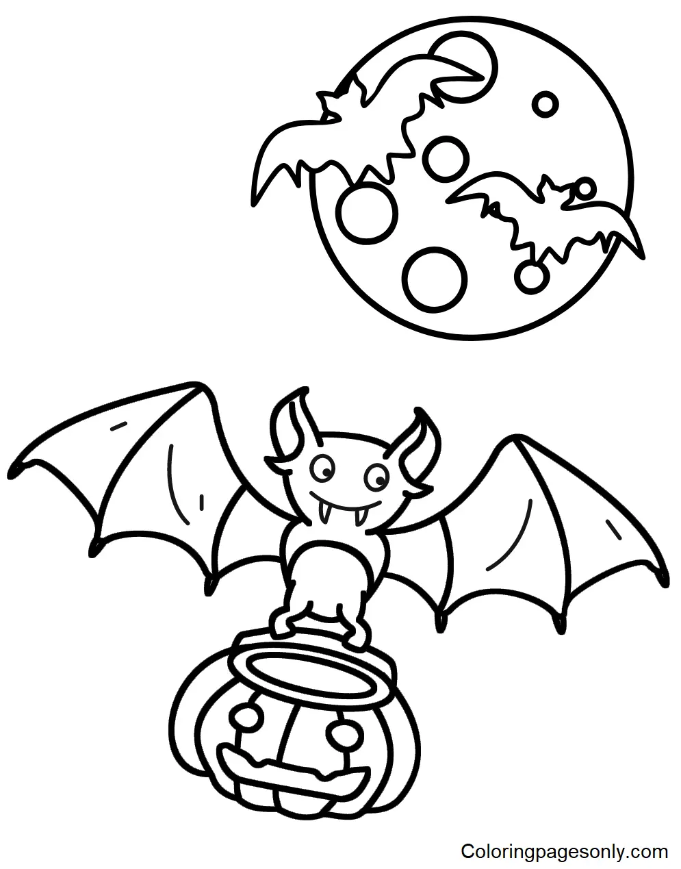 Desenhos de Morcegos Para Colorir 32