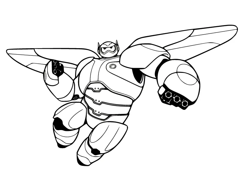 Baymax Para Colorear