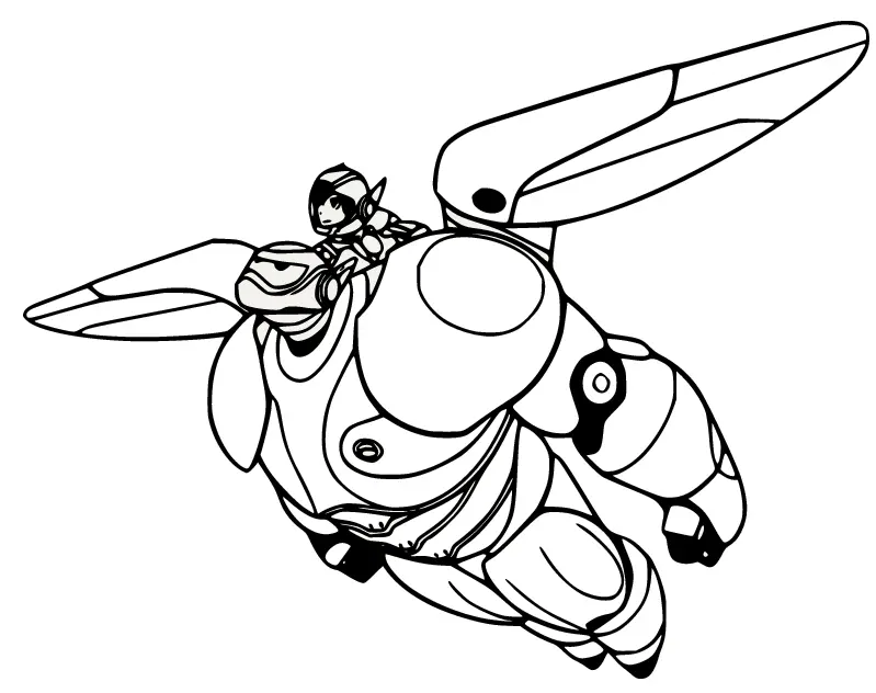 Desenhos de Baymax Para Colorir 7