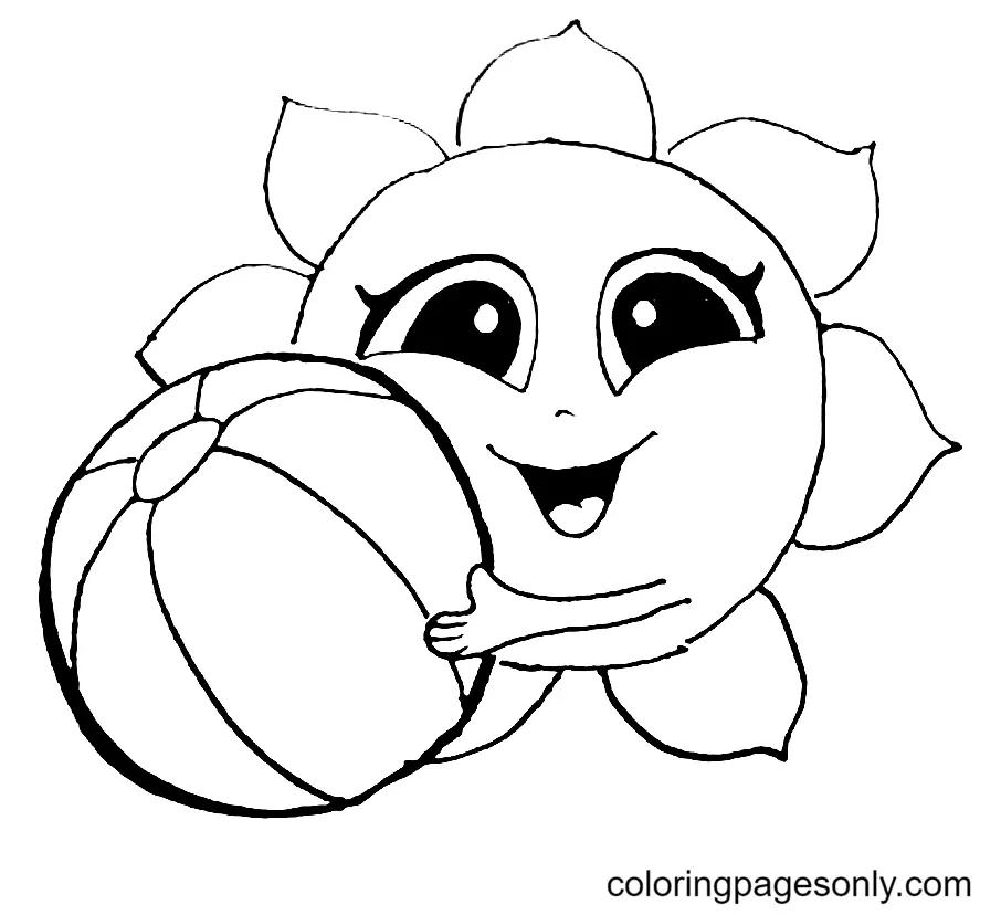 Pelota Playa Para Colorear 18
